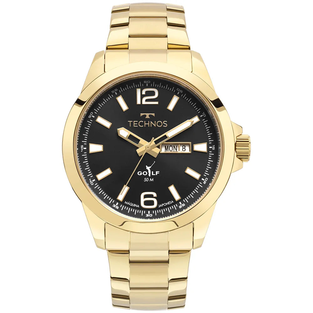 Technos Masculino Golf Dourado